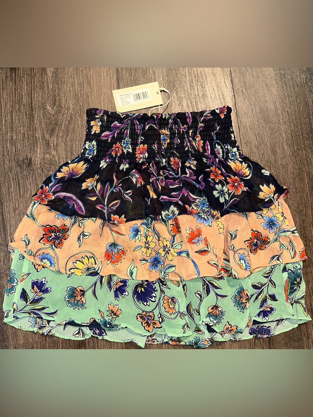 NWT Ramy Brook Tiered Floral Skirt